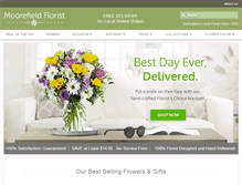 Tablet Screenshot of moorefieldflorist.com